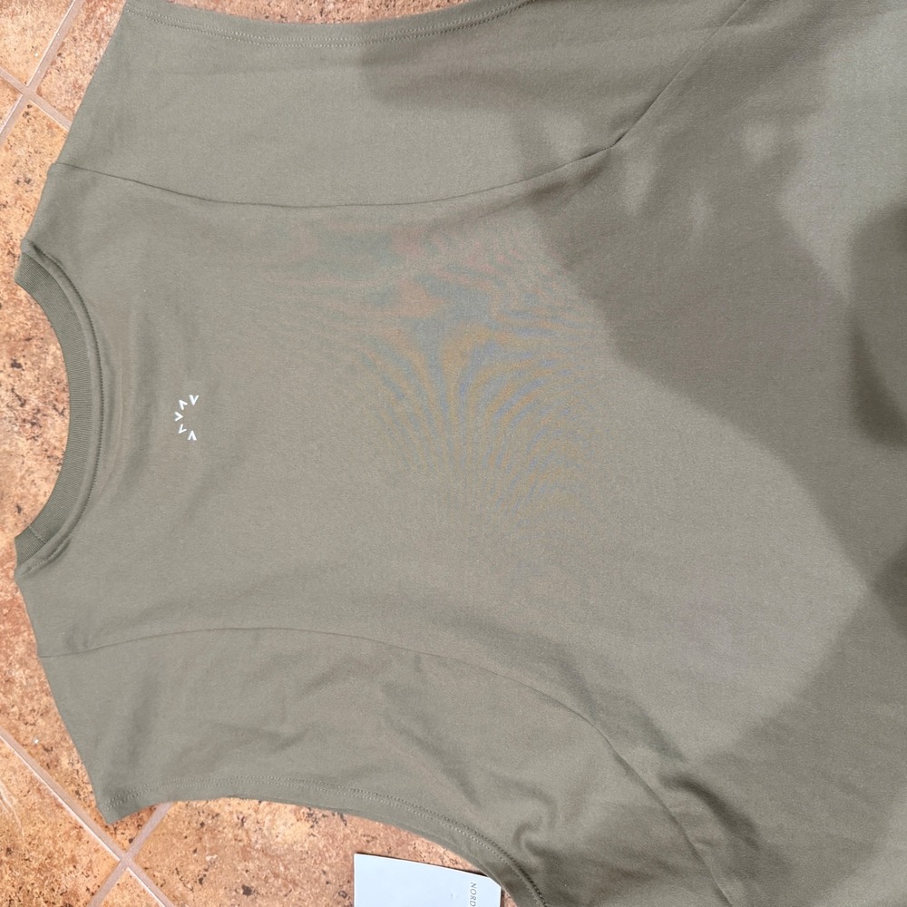 Varley Naples 31.5 Dress Ebony Olive Green Sleeveless Active Mini Dress M NWOT - Picture 7 of 8